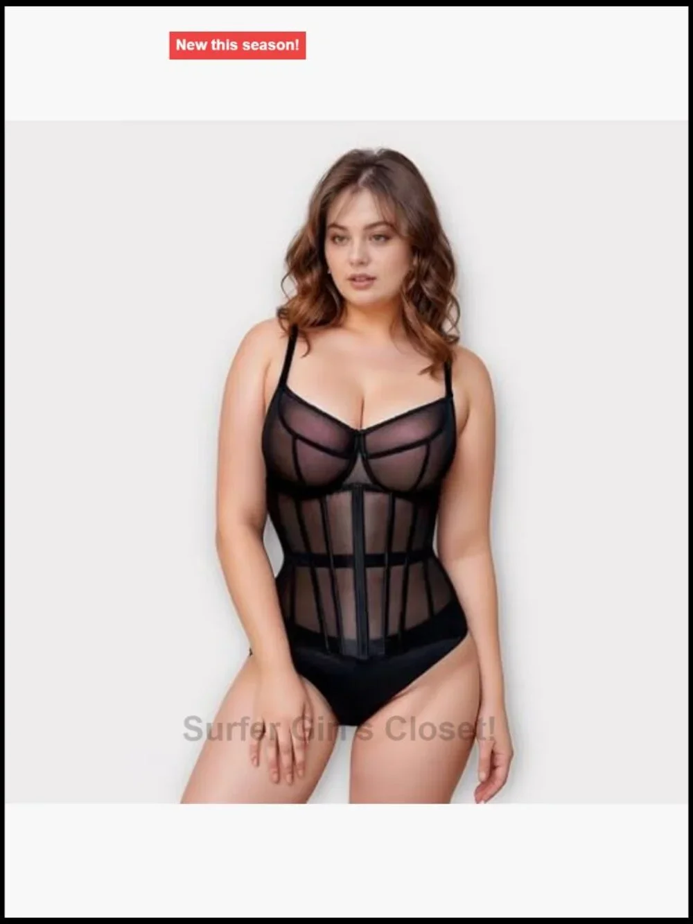 Black Underbust Corset Waist Trainer for Women Lace Up Boned Bustier Shapewear